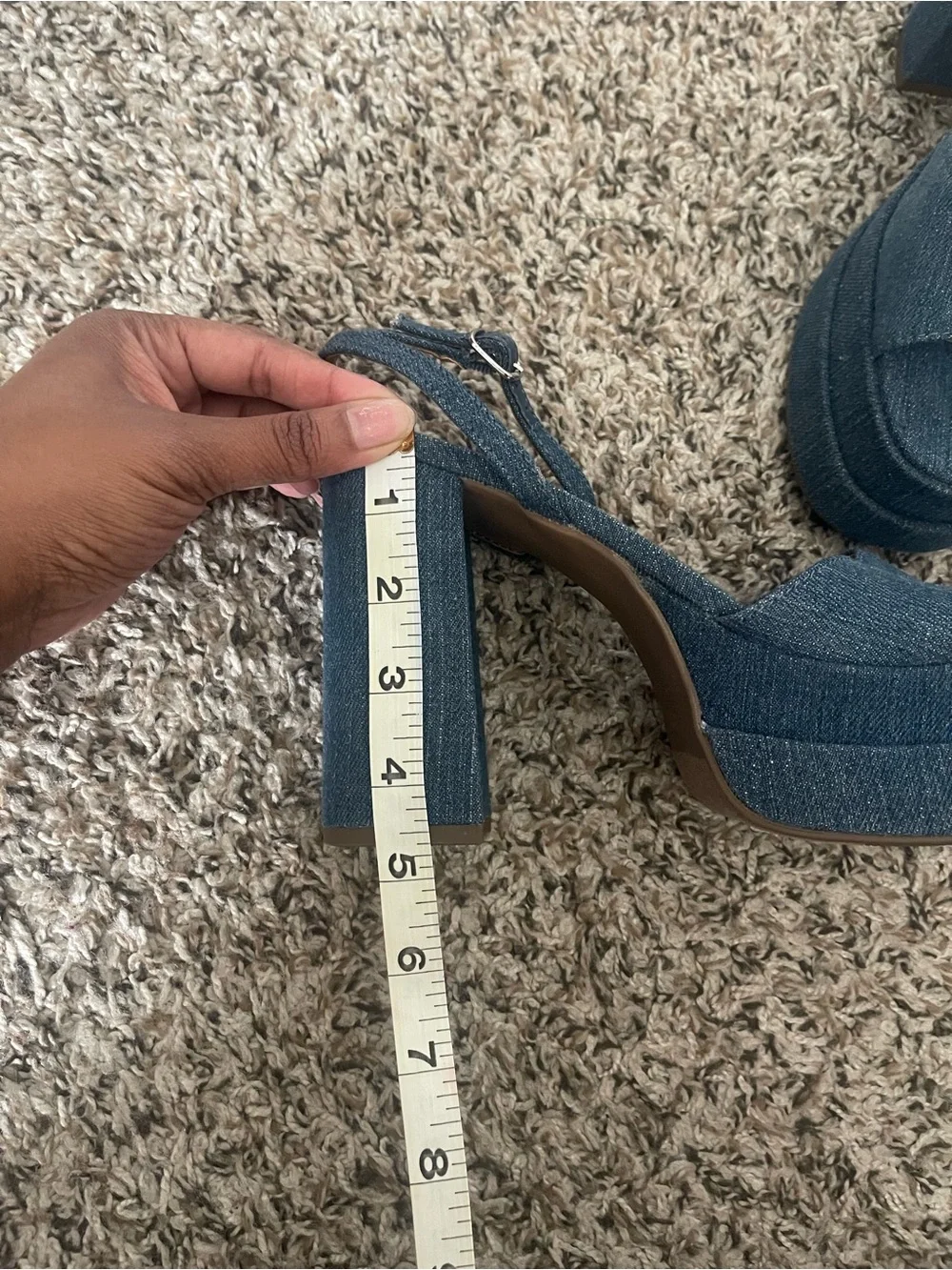 Wild Fable Denim Platform Chunky Heels